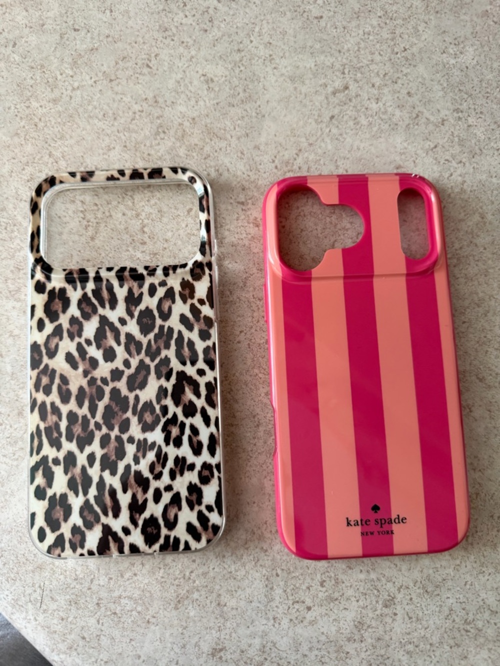 kate spade Pink and Coral Striped iPhone Case